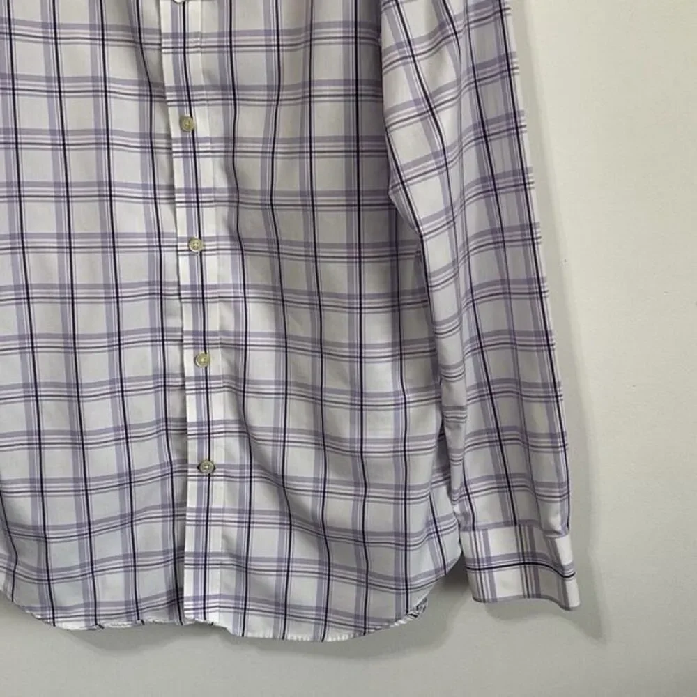 Banana Republic Mens Shirt M Long Sleeve Non Iron Tailored‎ Slim Fit Purple Work